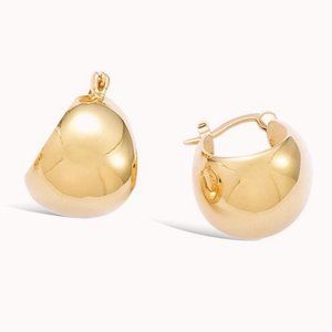 18mm gold hoops (made in france) 18  k